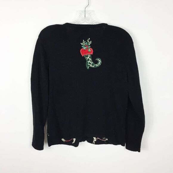 Vintage Heirloom Collectibles 2004 Sweater Cardigan MP Holiday Christmas Ugly - Picture 3 of 8